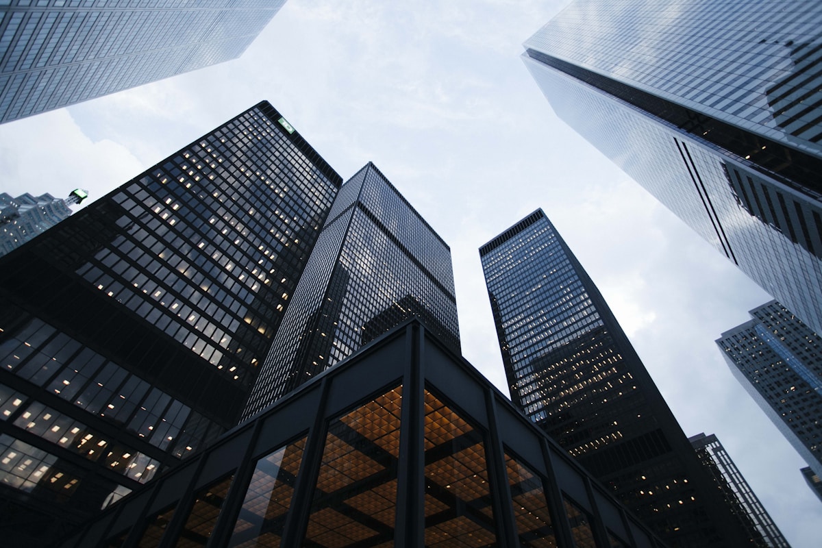 European business district representing global reach